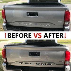 Gloss Black Raised Plastic Letters Inserts fits Toyota Tacoma 2016-2022 Tailgate